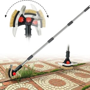 Crack Weeder Tool for Driveway & Patio, Crevice Weeding Tool with Long Handle, Stainless Steel Weed Remover for Sidewalk, Garden, Lawn